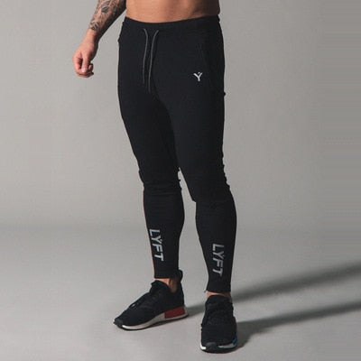 Compra ck-06-black Skinny Fit Fitness Jogging Pants for Men Casual Pencil Pants Pure Cotton foot zipper leggings for men