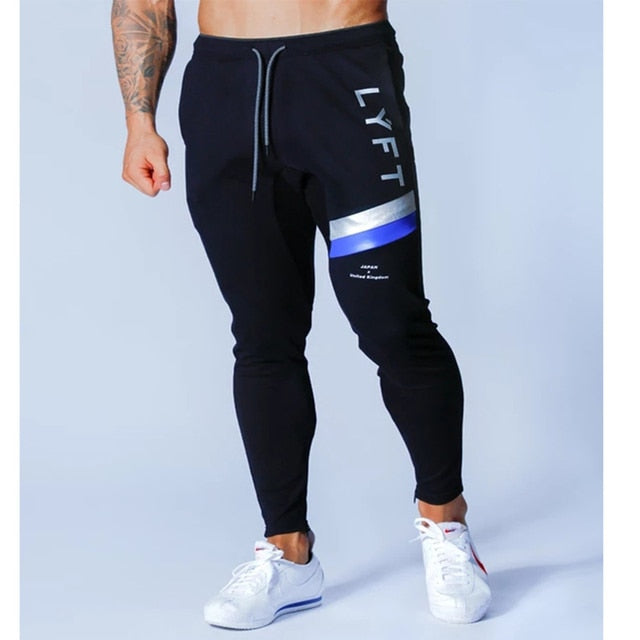 Compra ck-088-black Skinny Fit Fitness Jogging Pants for Men Casual Pencil Pants Pure Cotton foot zipper leggings for men