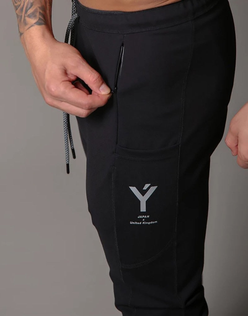 Skinny Fit Fitness Jogging Pants for Men Casual Pencil Pants Pure Cotton foot zipper leggings for men