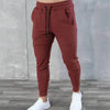 Tight Fit Jogging Pants for Men Running and Gym Cotton Gym joggers red