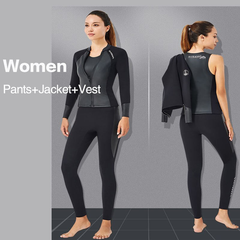Acheter women-3-piece Premium Wetsuit 2MM Neoprene Top / Jacket for Scuba Diving, Snorkelling or Kite Surfing  for Men and Women