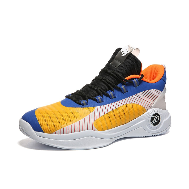 PEAK Tony Parker knight Basketball Shoes Non slip for Men P-MOTIVE Cushion Rebound Breathable trainers yellow and blue