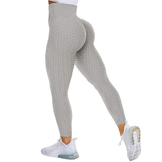 Compra textured-light-gray High Waist Seamless Leggings for Women Push Up Yoga Pants Squat Proof Elastic Leggings