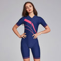 Short Sleeve One Piece Surfing Suit Swimwear Sun Protection Wetsuit for women