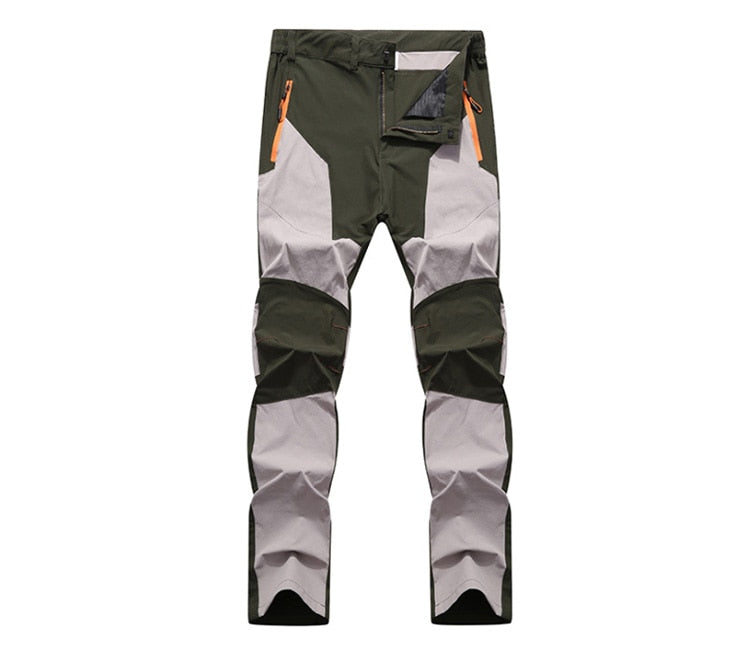 Hiking Pants Wear-resistant and Water Splash Prevention Quick Dry UV Proof Elastic hiking trausers grey