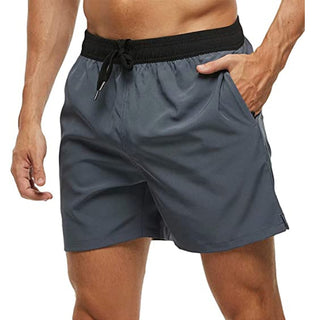 Buy kc-yd5-grey Beach Shorts Elastic Closure Quick Dry Swim Shorts For Men