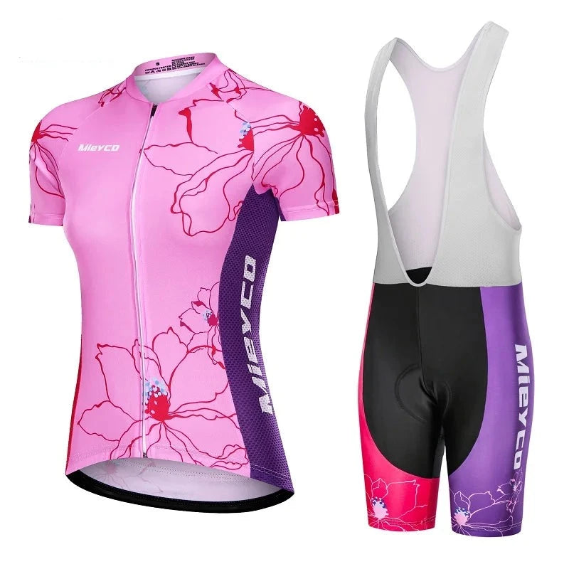 Women's Cycling Shorts and Sets Spring and Summer Cycling Bodysuit light pink 