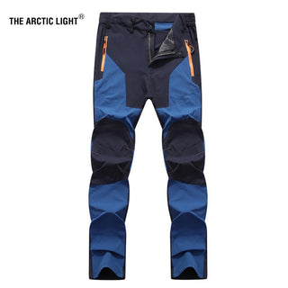 Hiking Pants Wear-resistant and Water Splash Prevention Quick Dry UV Proof Elastic hiking trausers blue front