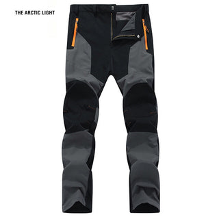 Buy gray-black Hiking Pants Wear-resistant and Water Splash Prevention Quick Dry UV Proof Elastic hiking trausers