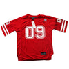 Quick Dry Breathable T-shirts For Mne American Football-style Jersey Shirt Loose  t-shirt Size M-XXL red 