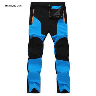 Hiking Pants Wear-resistant and Water Splash Prevention Quick Dry UV Proof Elastic hiking trausers light blue