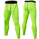 Compression Running Leggings for Men  double green 