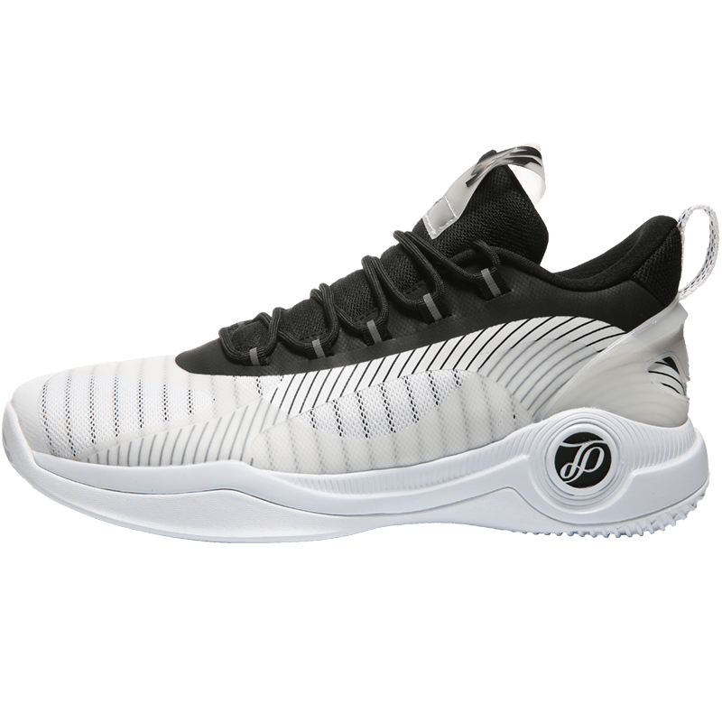 PEAK Tony Parker knight Basketball Shoes Non slip for Men P-MOTIVE Cushion Rebound Breathable trainers white and black