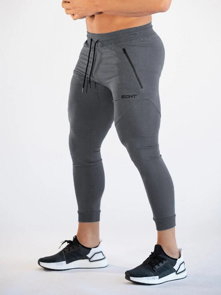 Skinny fit Joggers for Men Athletic Sweatpants Gym Workout Slim Fit jogging pants with Pockets for Men grey