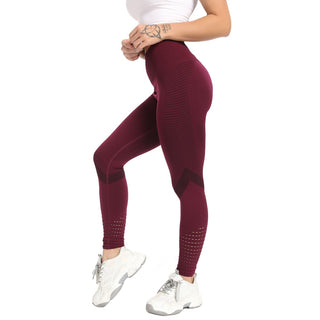 Compra seamless-wine-red High Waist Seamless Leggings For Women Fitness Push Leggings Pants