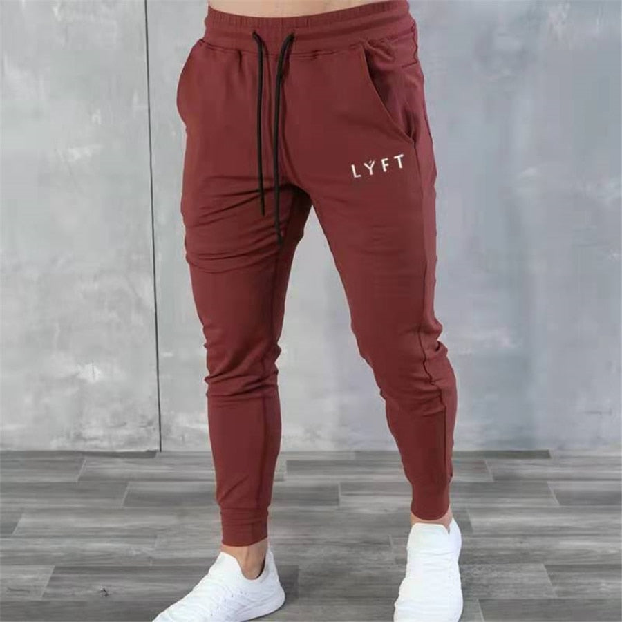 Tight Fit Jogging Pants for Men Running and Gym Cotton Gym joggers