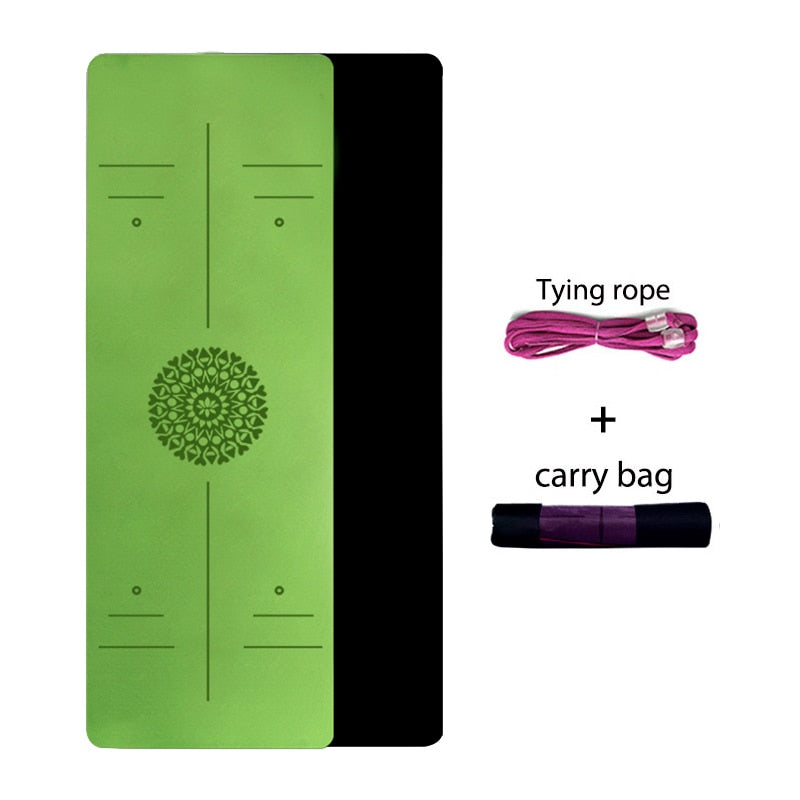 Comprar 5 6mm TPE Yoga and Pilates Mat With Position Line Non-Slip Double Layer Sports Exercise Pad