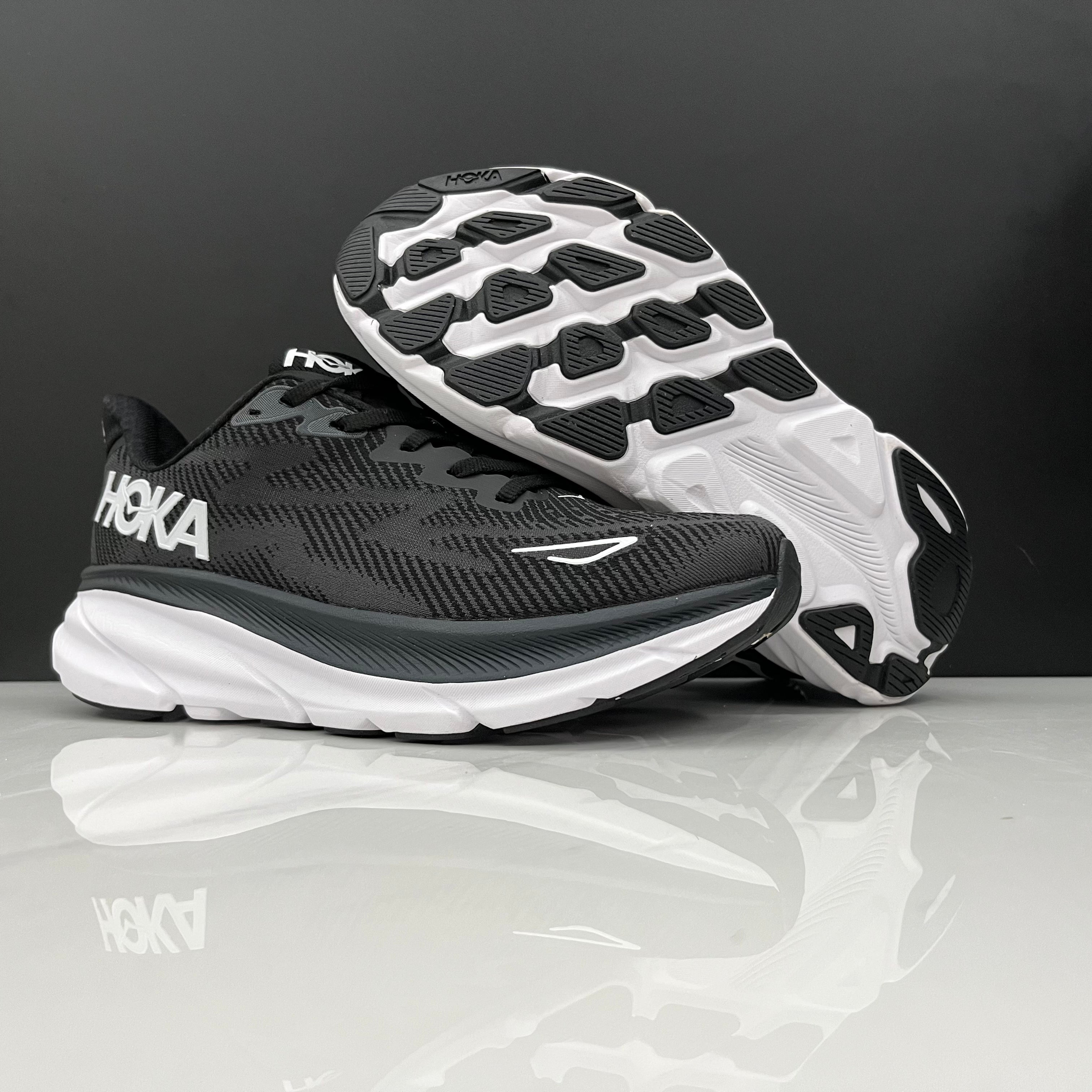 HOKA One Clifton lightweight breathable running trainers for men and women soles