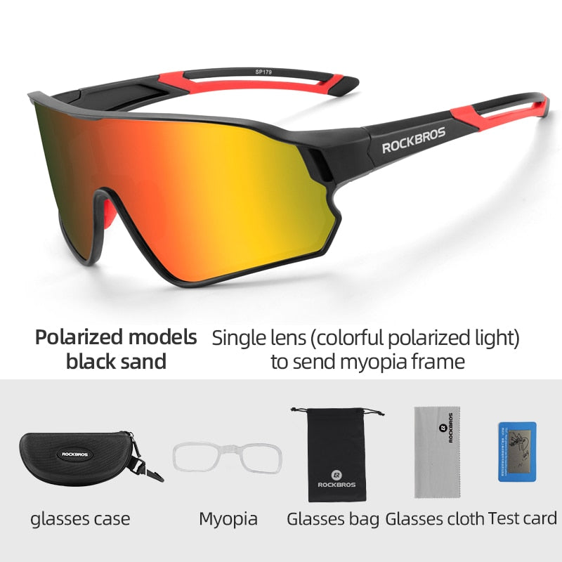 Buy polarized ROCKBROS Photochromic Bike Sunglasses Bicycle UV400 Sports Sunglasses for Men &amp; Women Anti Glare