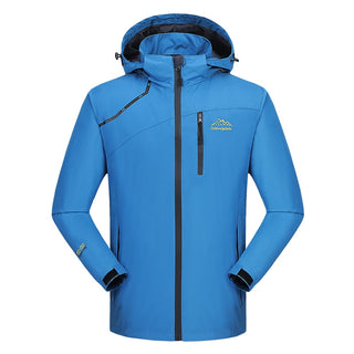 Softshell  Windbreaker Hiking Jacket for men and women Waterproof Camping & Trekking Climbing Rain Coat blue