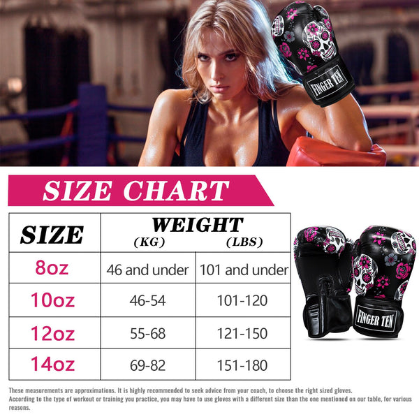 Women Kickboxing MMA Training Leather Gloves Exercise Sports Protection Mitts
