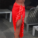 Chiffon See-Through Beach Bikini Cover Up Swimwear Pareo Sarong Dress