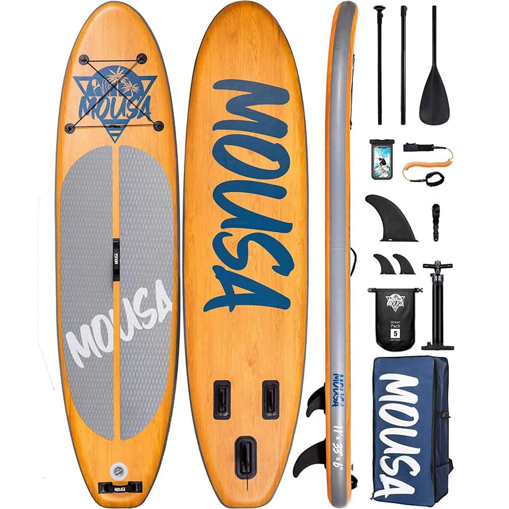 CNSUP Touring Yellow double layer Sup board double skin stand up paddle board 12ft 365cm inflatable surfboard with pedal