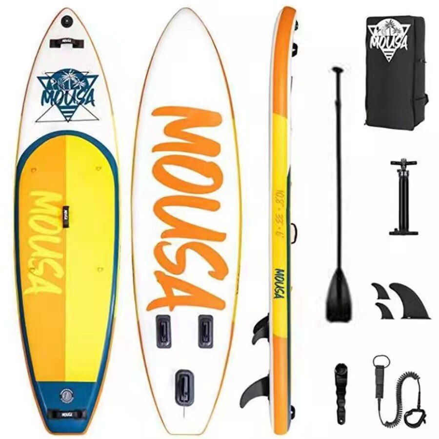 CNSUP Touring Yellow double layer Sup board double skin stand up paddle board 12ft 365cm inflatable surfboard with pedal