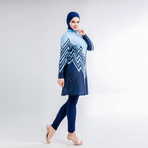 3PCS Muslim swimwear for women long sleeve swimsuit burkini modest swimwear