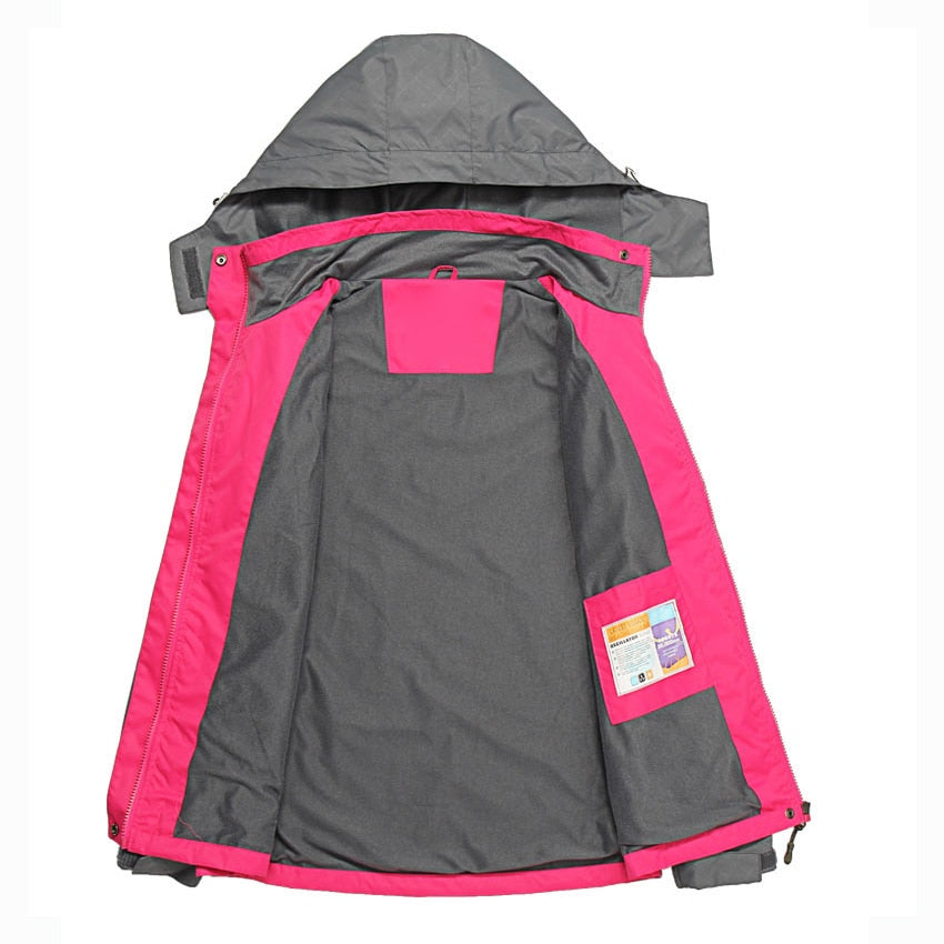 Windproof Camping & Hiking Jacket for women Top Outwear Windbreaker for Climbing and hiking open inside view