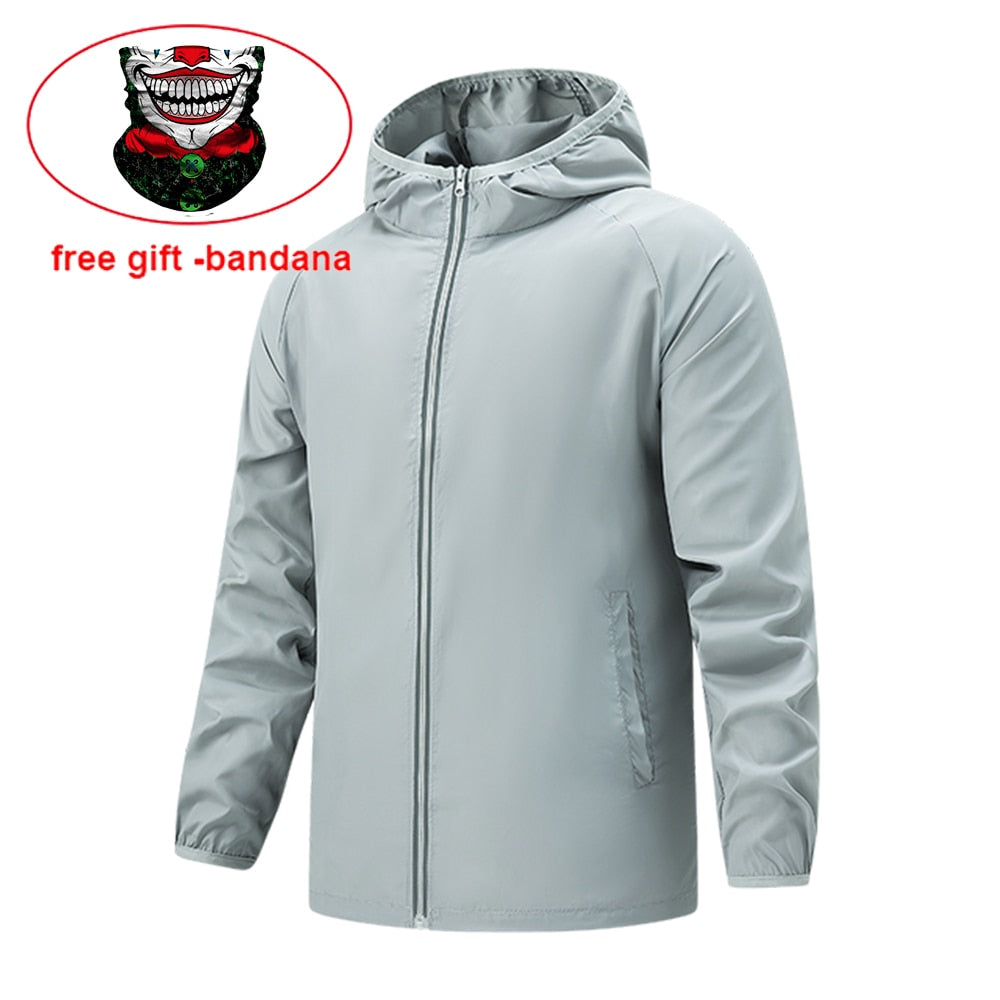 Comprar light-gray Hiking Windbreaker Waterproof Jacket Reflective Coat for Men and Women