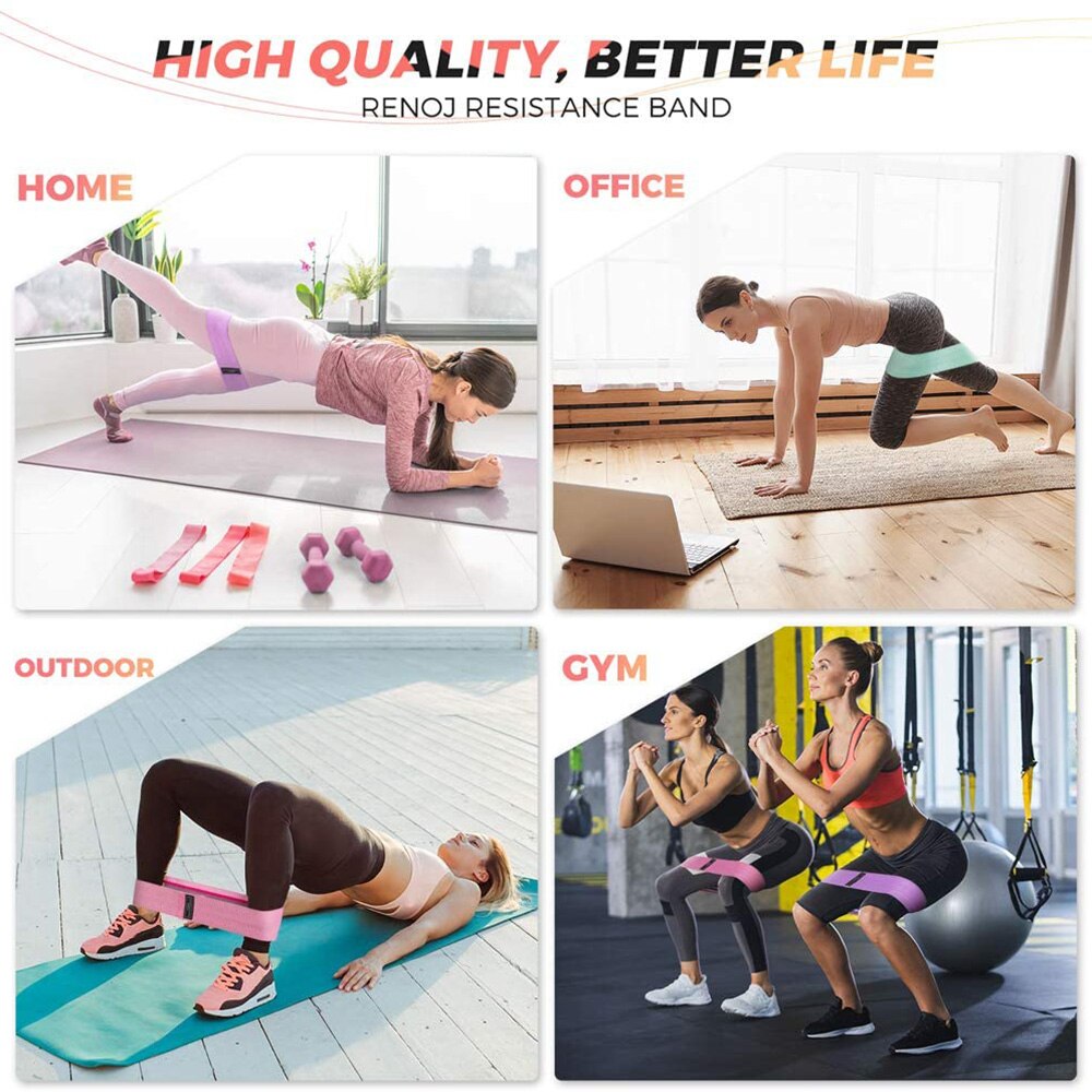 Fitness Resistance Band Suitable for Training Hips Leg Bum Elastic Cloth Rubber Bands