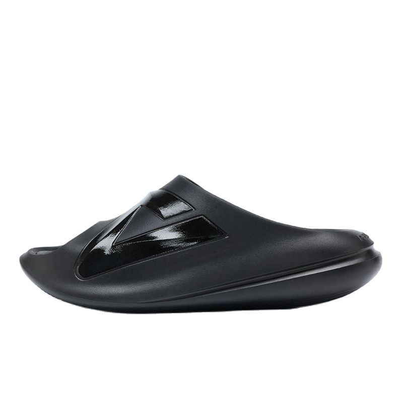 PEAK TAICHI Soft Slide Sandals for Men Non-slip beach sandals for Men black