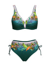 Andzhelika Floral High-Waisted Bikini Sets Push Up Swimsuit Plus Size Bathing Suits floral