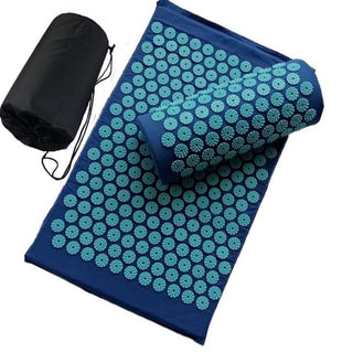 Buy blue-blue Massager Cushion and Massage Yoga Mat Acupressure Back Stress Relieve Mat