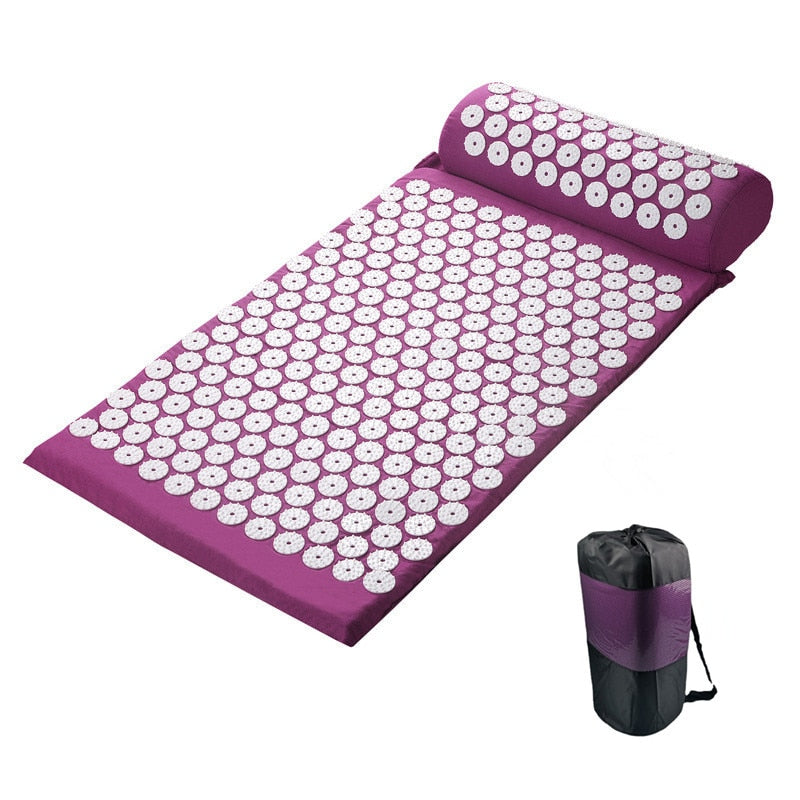 Comprar purple-bag-different Massager Cushion and Massage Yoga Mat Acupressure Back Stress Relieve Mat