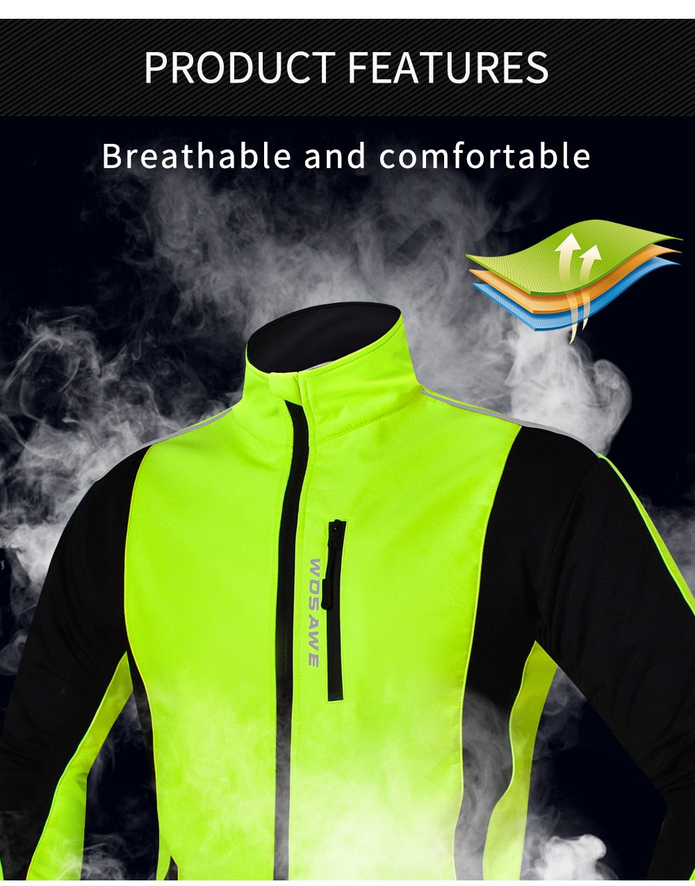 Waterproof Windproof Thermal Fleece Cycling Jacket Bike Jersey