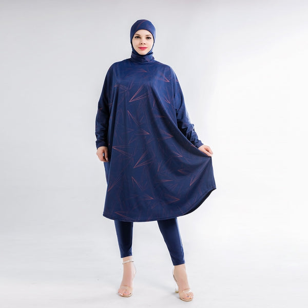3pcs Muslim Swimwear Beachwear Hijab Long Sleeves Sport Swimsuit Burkinis