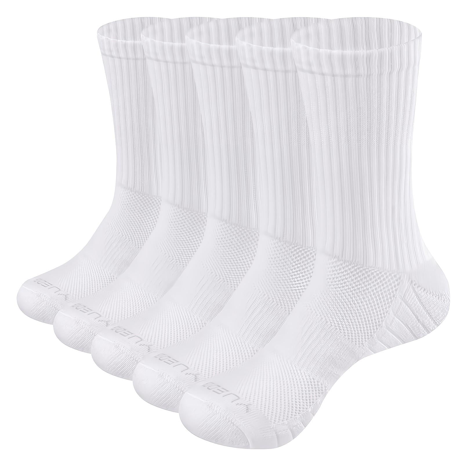 Buy white 5 pairs Thick Breathable Cotton Cushion  Hiking &amp; Trekking Socks 37-46 EU