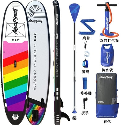 CNSUP Touring Yellow double layer Sup board double skin stand up paddle board 12ft 365cm inflatable surfboard with pedal