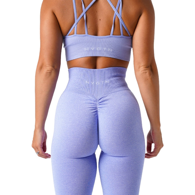 Buy periwinkle NVGTN Speckled Scrunch Seamless leggings Soft Workout Leggings for women gym yoga