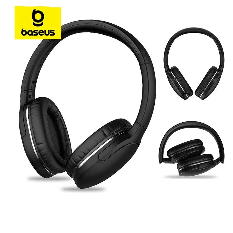 Foldable Headphones Baseus D02 Pro Wireless Bluetooth Earphones Foldable black