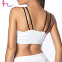 Stylish Breathable Mesh two part Sports Bra Top Padded High Impact Underwear Double Thin Shoulder Strap
