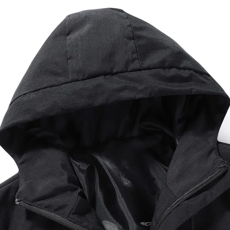 Fleece thickened windproof Hooded Jacket For Outdoor Activities