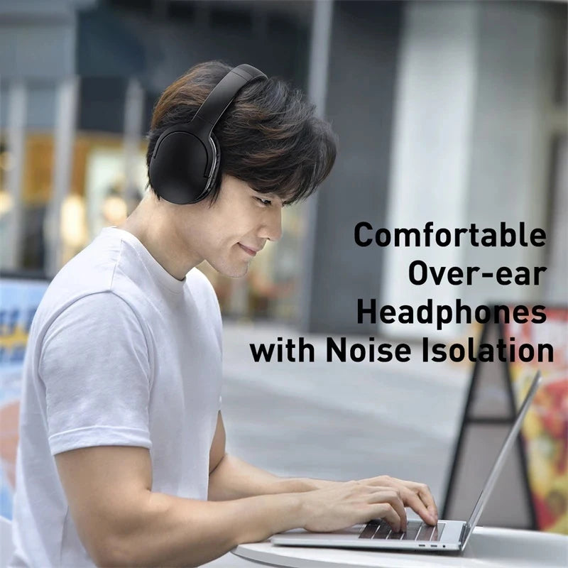 Foldable Headphones Baseus D02 Pro Wireless Bluetooth Earphones Foldable