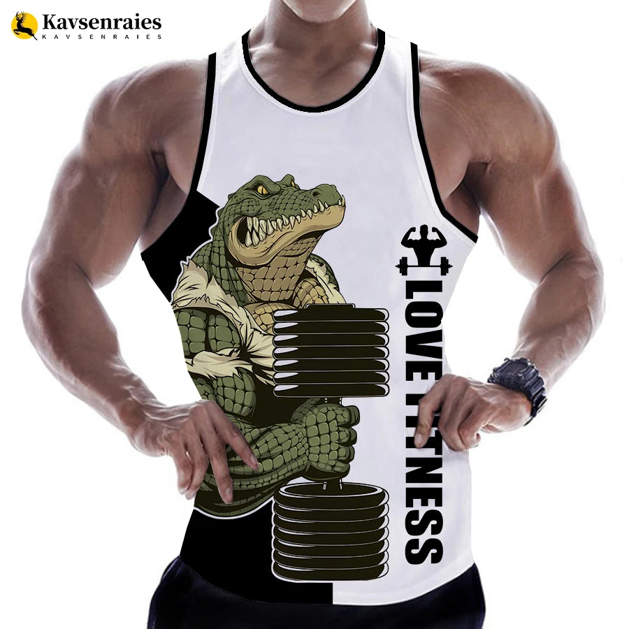Rottweiler Love Fitness gym Vest for Men crocodile 