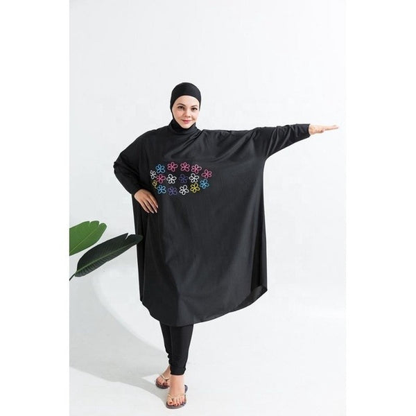 3pcs Muslim Swimwear Beachwear Hijab Long Sleeves Sport Swimsuit Burkinis