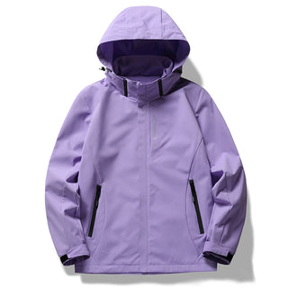 Compra women-purple Waterproof Hiking Jackets for Women  Reflective Windbreaker for Camping and Trekking