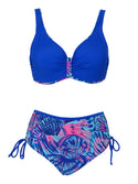 Andzhelika Floral High-Waisted Bikini Sets Push Up Swimsuit Plus Size Bathing Suits