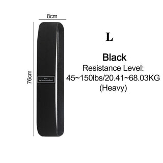 Compra z36-black Fitness Resistance Band Suitable for Training Hips Leg Bum Elastic Cloth Rubber Bands